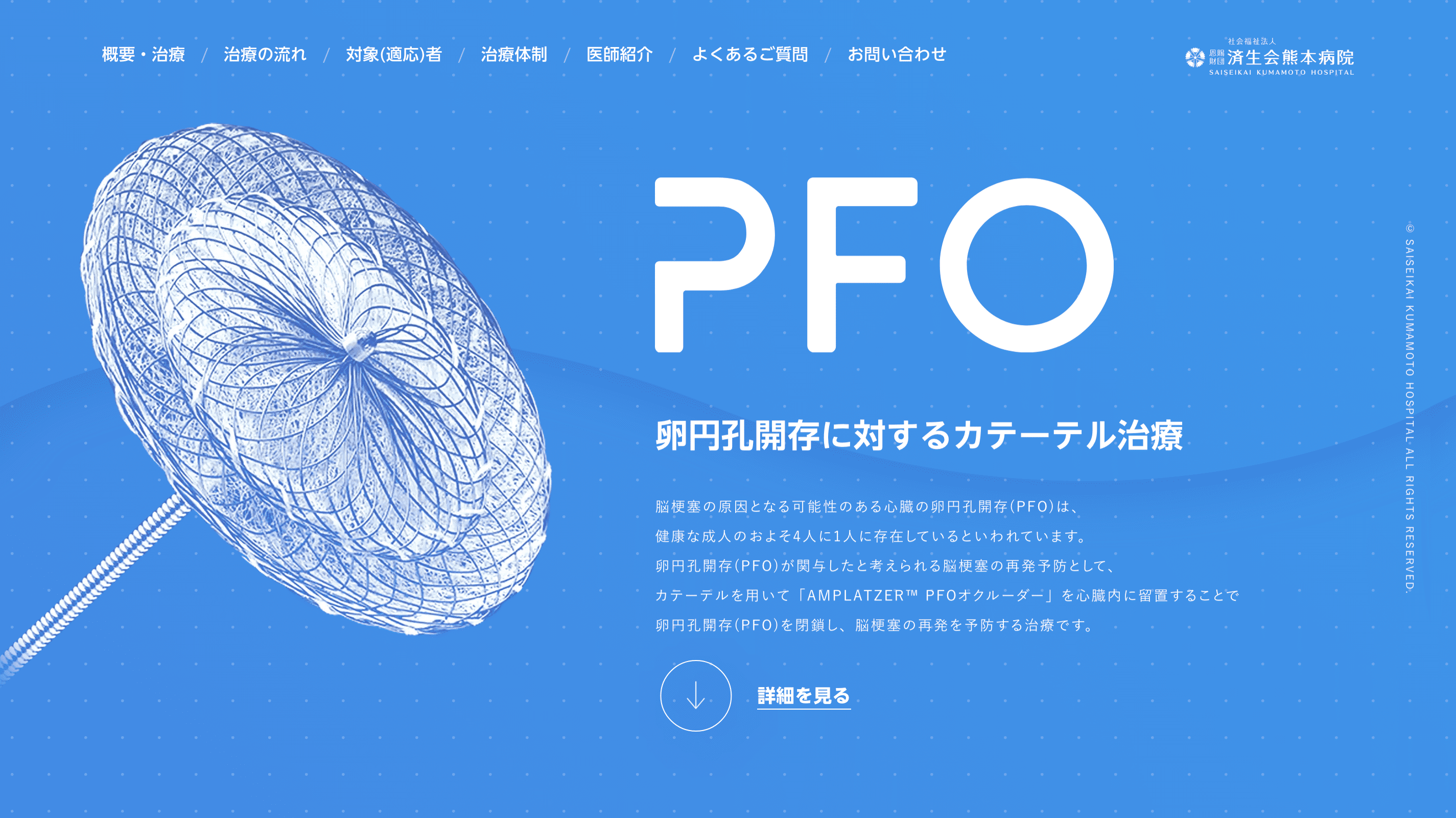 済生会熊本病院 特設サイトサイトのパソコン表示